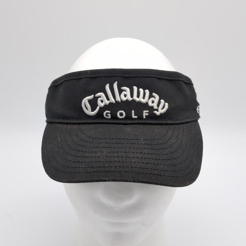 Callaway Golf Visor Mens One Size Black New Era Strap Back Tour FT-5 Sports